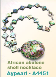 African abalone shell necklace