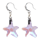 Wholesale Fashion Style Colorful Starfish Crystal Dangle Earrings