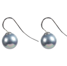 Wholesale Classic Design Round Shape 10mm Gray Seashell Beads Earrings