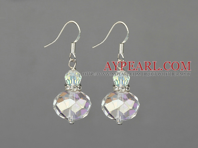 Fashion Sparkle Ab Crystal Ball Dangle Earrings With Fish Hook