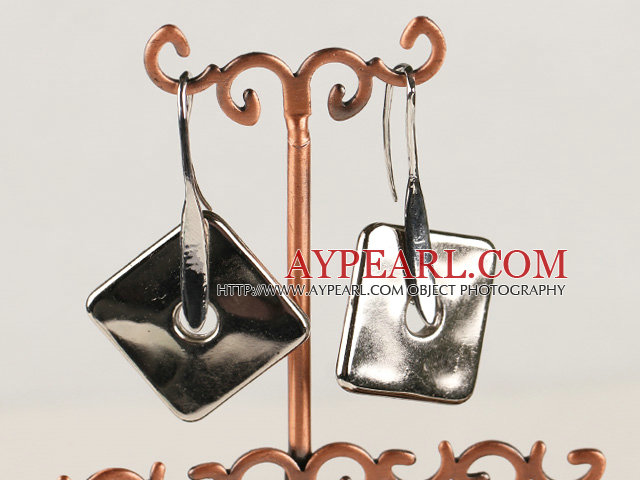 fashion metal jewelry CCB silver like earrings