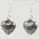Lovely Heart Shape Metal Charm Dangle Earrings With Fish Hook