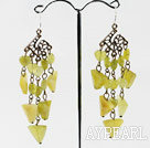 chandelier shape vintage style faceted lovely South Korea jade earrrings