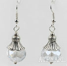 10*14mm faceted clear crystal earrings