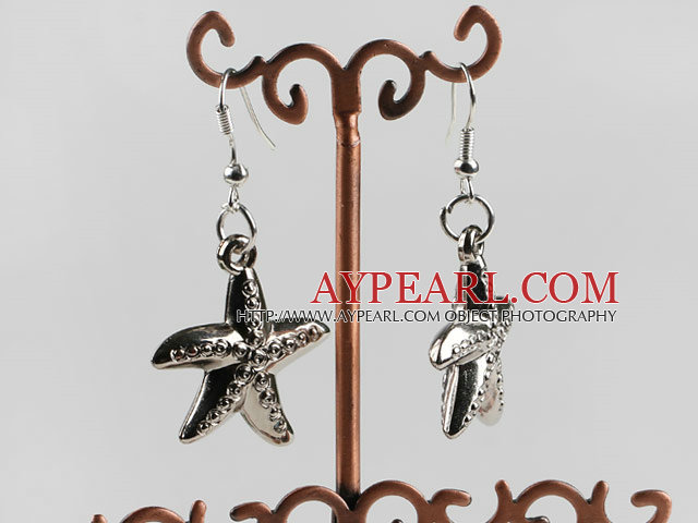 vogue jewelry starfish silver like earrings 