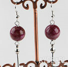 12mm style ballants facettes pierre rouge boucles d'oreilles boule araignée