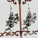 lovely angle charm  tibet silver earrings