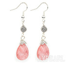 chute de boucles d'oreilles cerises quartze