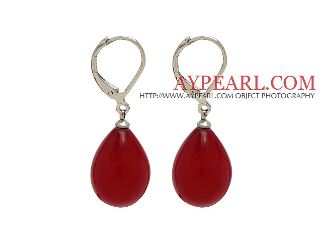 Tropfenform red sea shell Perlen Ohrringe