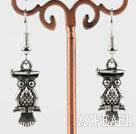 Belle animaux hibou forme d'argent, comme BCC boucles d'oreilles