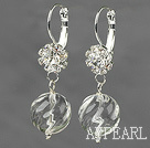 New Design Natural Clear Crystal Earrings with Rhinestone