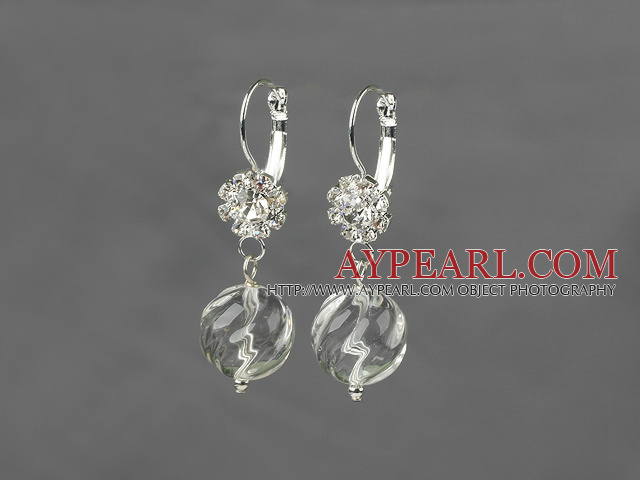 New Design Natural Clear Crystal Ohrringe mit Strass