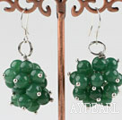 popular cluster style 6mm aventurine earrings