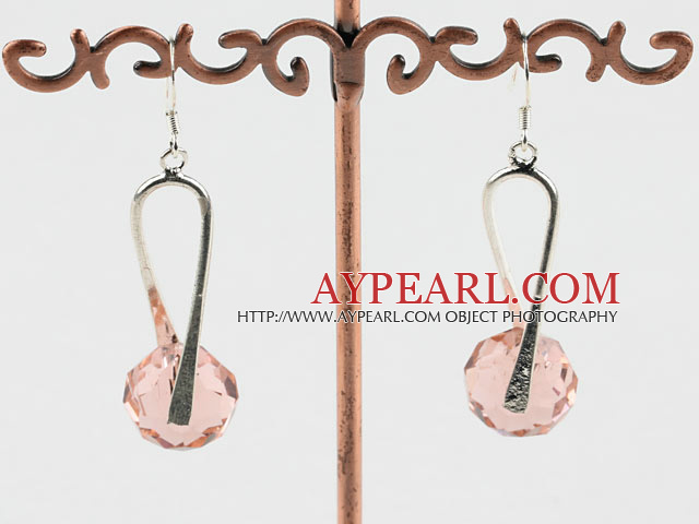 boucles d'oreille cristal rose