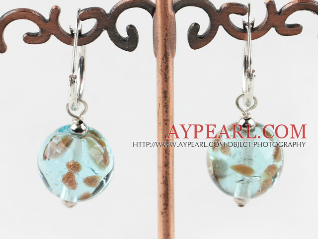 Cute Style Light Blue Colored Glaze Earrings