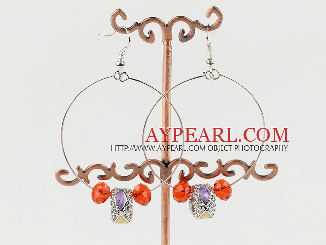 Large-diameter circle fashion charm earrings