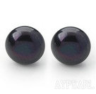 Klassisk design 8-8.5mm Svart Freshwater Pearl Studs øredobber