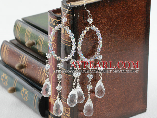 Nouveau design Trier Effacer Boucles Crystal Drop