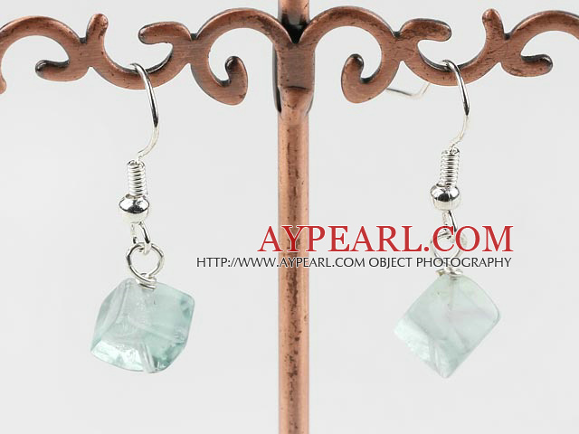 Lovely Short Style Cubic Rainbow Flourite Dangle Earrings With Fish Hook