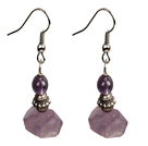 Beautiful Irregular Shape Amethyst Dangle Earrings