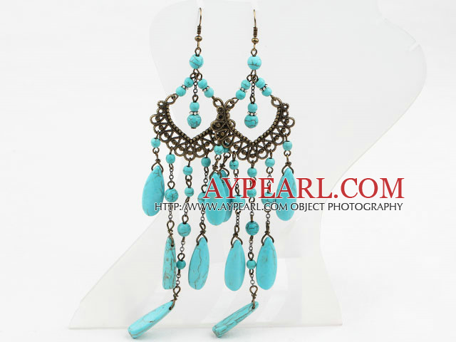 Boucles d'oreilles assorties New Design pierre turquoise