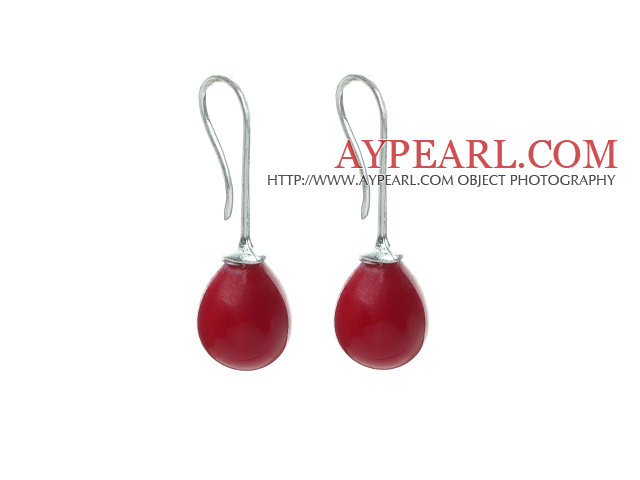 Classic Design Drop Shape Red Seashell Beads Earrings