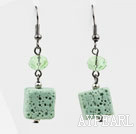 Light Green Volcanic Stone Earrings