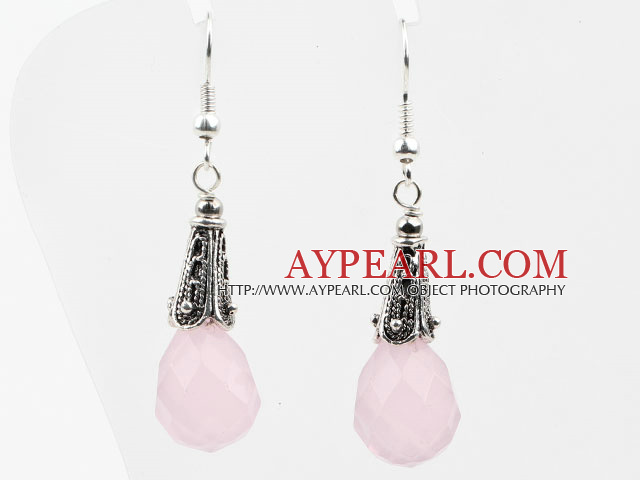 16mm rosa färg barock österrikiska kristall örhängen