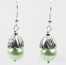 Simple Style Light Green Seashell Beads Earrings