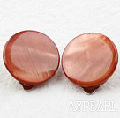 Classic Design Big Style Red Brown Farbe Shell Ohrclips