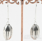 Simple Style Melon Shape Tibet Silver Dangle Earrings With Hook Earwires