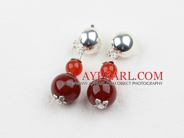 Boucles d'oreilles Cornaline New Design clip Agate