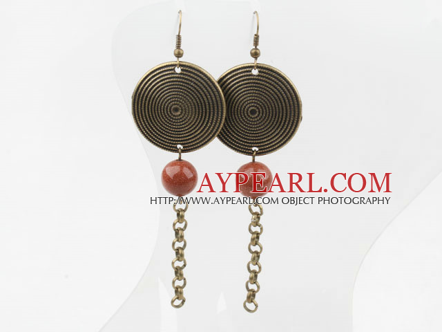 Vintage Style Gold Sandstone korvakorut