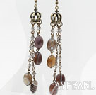 Dangle Style Persia Gray Akaatti ja kristalli korvakorut Crown lisävarusteet