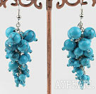 4-8mm boucles d'oreilles boule turquoise