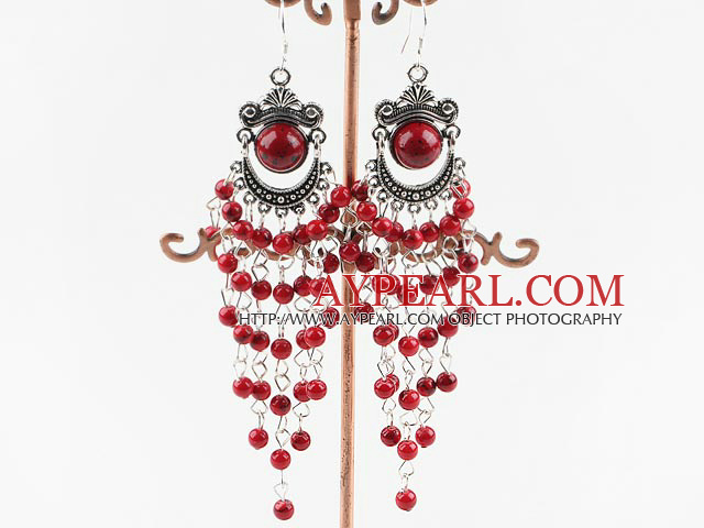 4mm boucles d'oreilles chandelier alaqueca