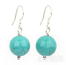 burst pattern turquoise ball earrings