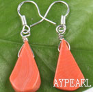 Boucles d'oreilles rouges corail