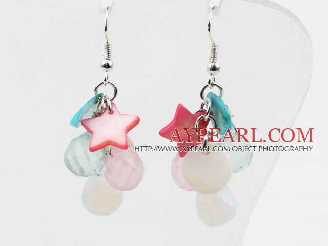 Cristal assorties et boucles d'oreilles Shell Multi