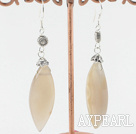 Wholesale leaf shape natural agate earrings