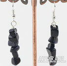 Fashion Irregular Layered Blue Sandstone Dangle Earrings With Fish Hook