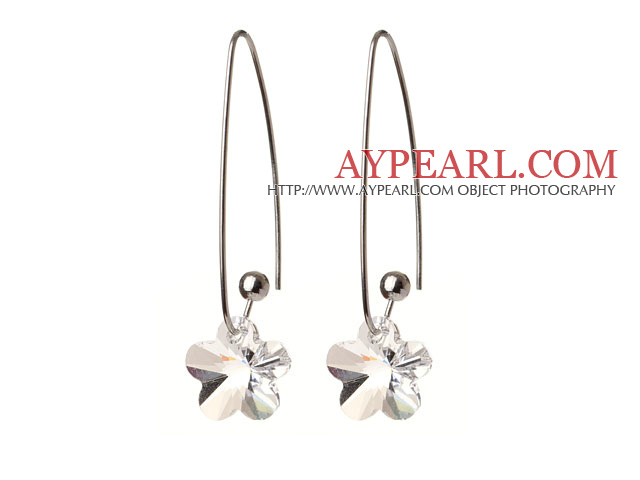 Boucles d'oreilles en cristal blanc