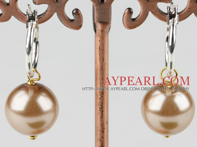 12mm or arcylic boucles d'oreilles perles de couleur