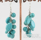 burst pattern turquoise earrings