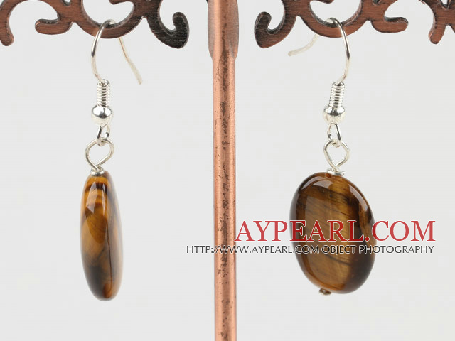 tiger eye earrings dyed green pearl earrings