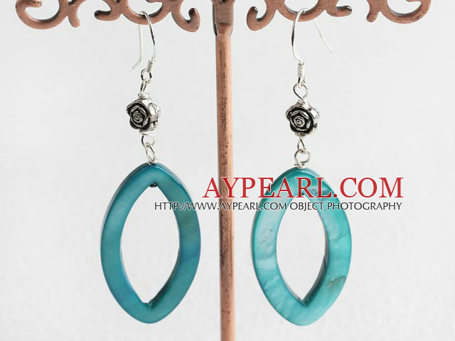 Lovely Donut Shape Green Shell Dangle Earrings With Fish Hook