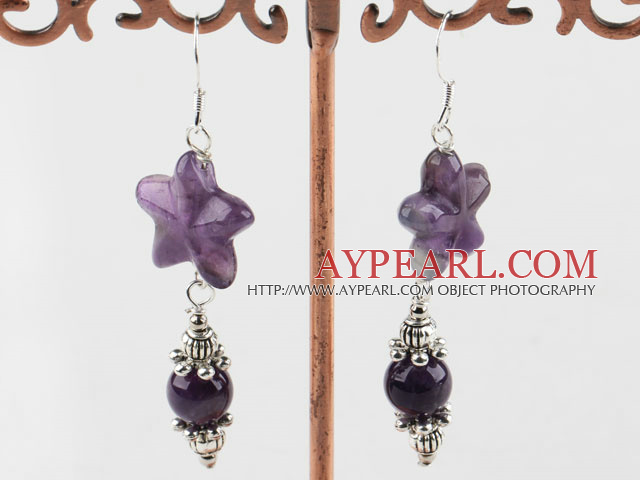 Boucles d'oreilles améthyste naturelle