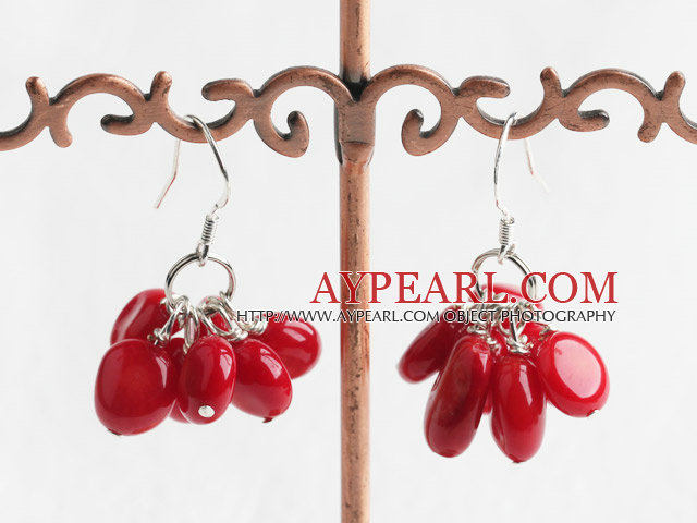 Boucles d'oreilles corail belle