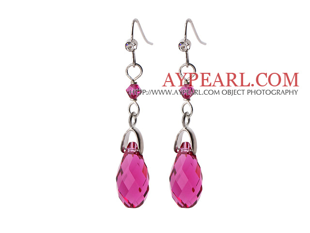 Lovely 12Mm Round Pink Shell Beads And Teardrop Metal Charm Earrings With Fish Hook