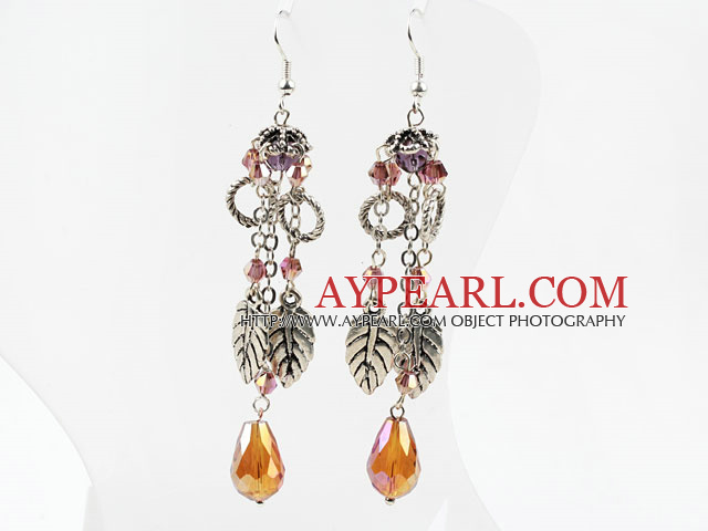 New Design Dangle Style Crystal Long Earrings